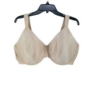 Playtex Secrets Perfectly Smooth Bra Size 44DD Nude Underwire Full Coverage